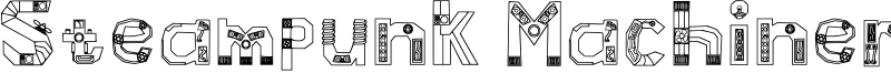 Steampunk Machinery Font