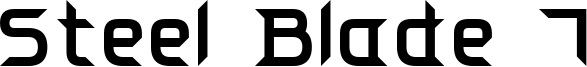 Steel Blade 7 Font
