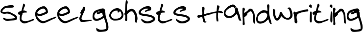 Steelgohsts Handwriting Font