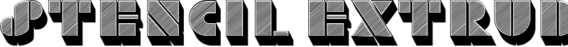 Stencil Extruded Font