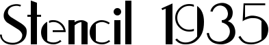 Stencil 1935 Font
