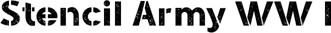 Stencil Army WW I Font