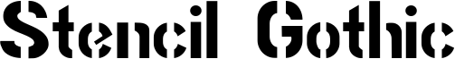 Stencil Gothic Font