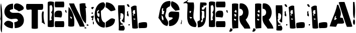 Stencil Guerrilla Font