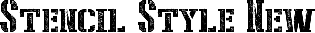 Stencil Style New Font