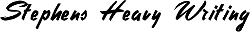 Stephens Heavy Writing Font