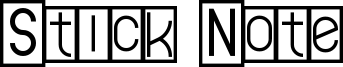 Stick Note Font