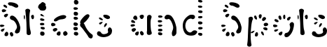 Sticks and Spots Font