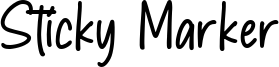 Sticky Marker Font