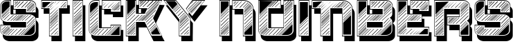 Sticky Numbers Font