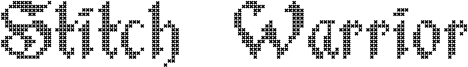 Stitch Warrior Font