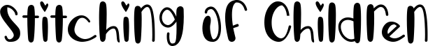 Stitching Of Children Font