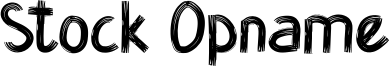 Stock Opname Font