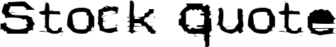 Stock Quote Font
