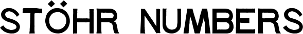 Stöhr Numbers Font