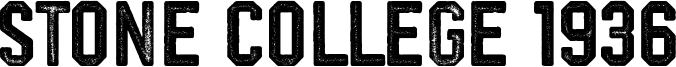 Stone College 1936 Font