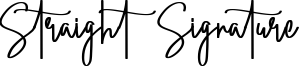 Straight Signature Font