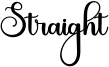Straight Font