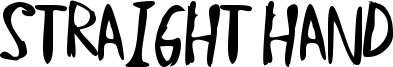 Straight Hand Font