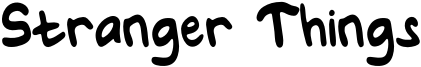 Stranger Things Font