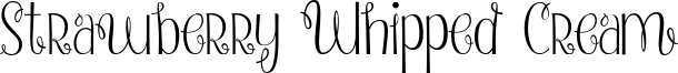 Strawberry Whipped Cream Font