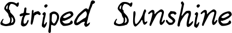 Striped Sunshine Font