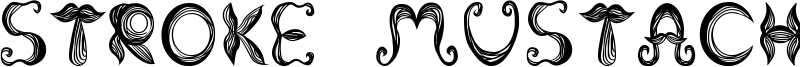 Stroke Mustache Font