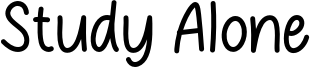 Study Alone Font