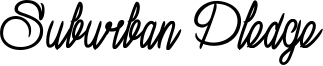 Suburban Pledge Font