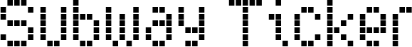 Subway Ticker Font