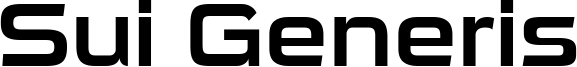 Sui Generis Font