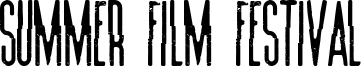 Summer Film Festival Font