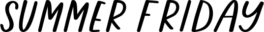 Summer Friday Font