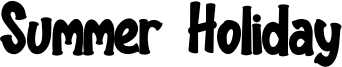 Summer Holiday Font