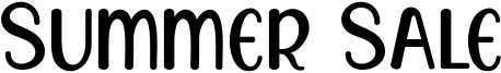 Summer Sale Font