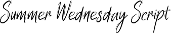 Summer Wednesday Script Font