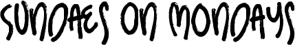 Sundaes On Mondays Font