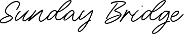 Sunday Bridge Font