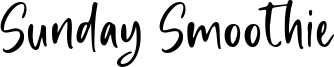 Sunday Smoothie Font