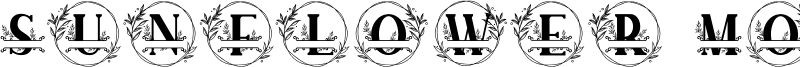 Sunflower Monogram Font