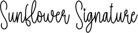 Sunflower Signature Font