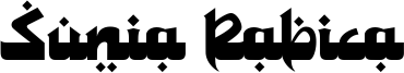 Sunia Rabica Font