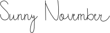 Sunny November Font