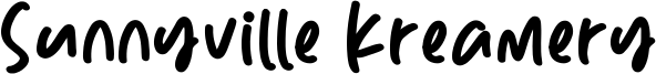 Sunnyville Kreamery Font