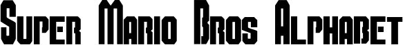 Super Mario Bros Alphabet Font