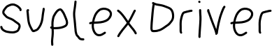 Suplex Driver Font