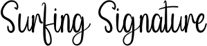Surfing Signature Font