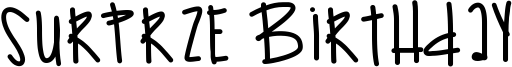 Surprze Birthday Font