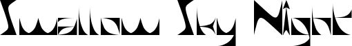 Swallow Sky Night Font