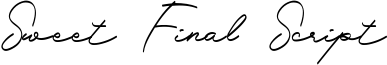 Sweet Final Script Font